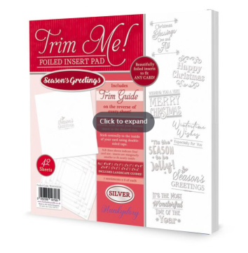 Season's Greetings Silver Trim Me! Foiled Insert Pad